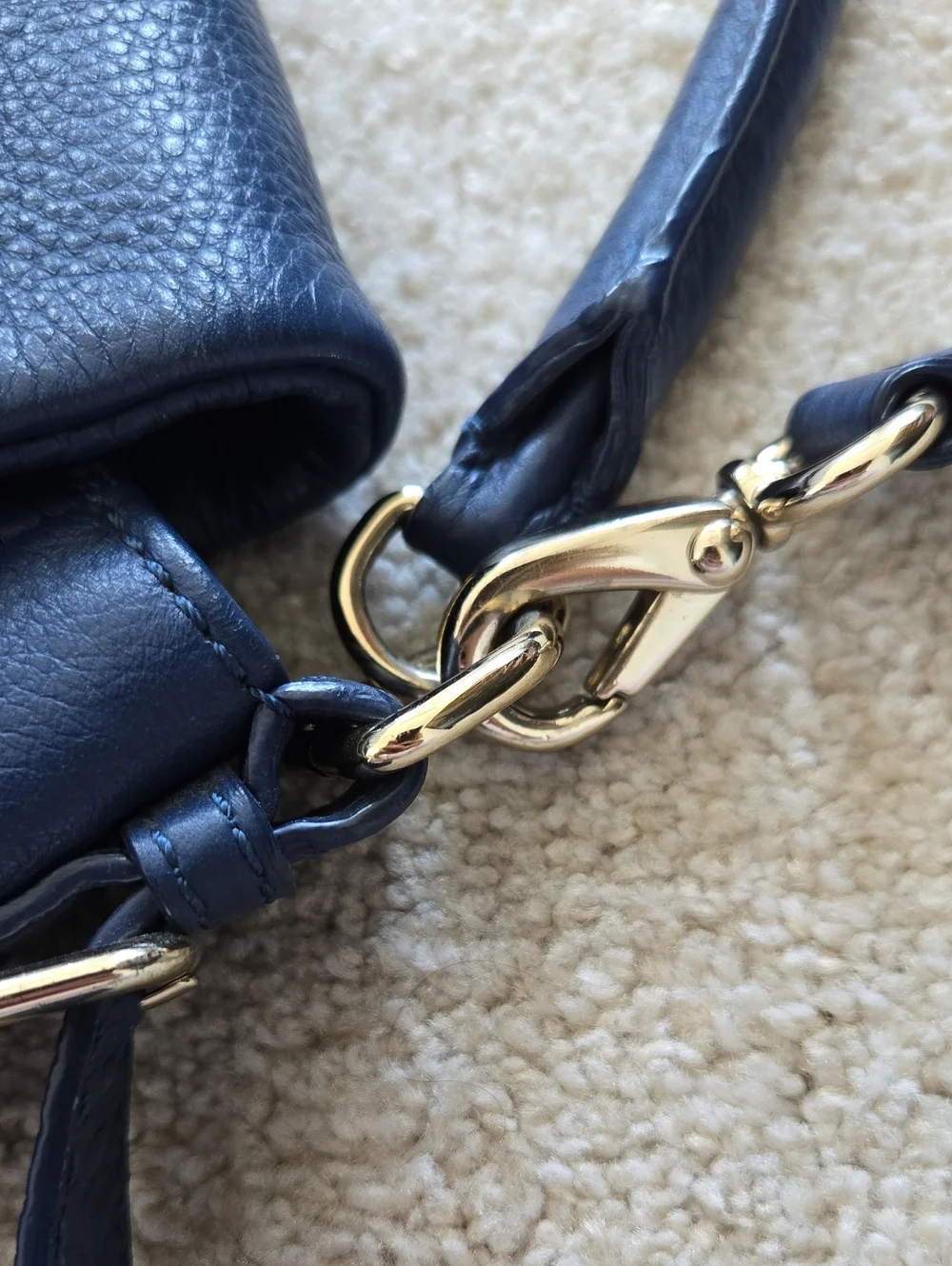 Kate Spade Cobble Hill Devin Leather Shoulder/Crossbody Bag With Gold Hardware